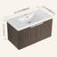 Armoire de salle de bain 36 po avec lavabo en résine, portes à fermeture douce, conception à fixation flottante