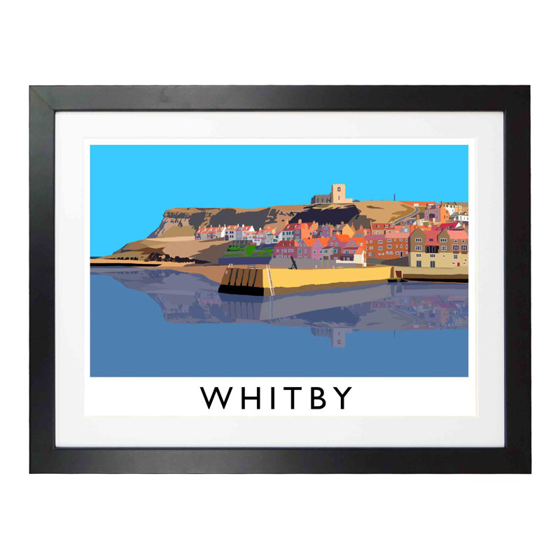 Whitby 3 by Richard O'Neil - Print, 33.5 cm H x 43.5 cm W x 2.2 cm D, Black Wood Frame