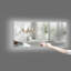 Miroir de salle de bain DEL à DEL, miroir de meuble-lavabo 59 x 30 po 8 000 K avec lumières, miroir de salle de bain étanche en alliage d'aluminium IP54 pour fixation murale, verre flotté CRI90
