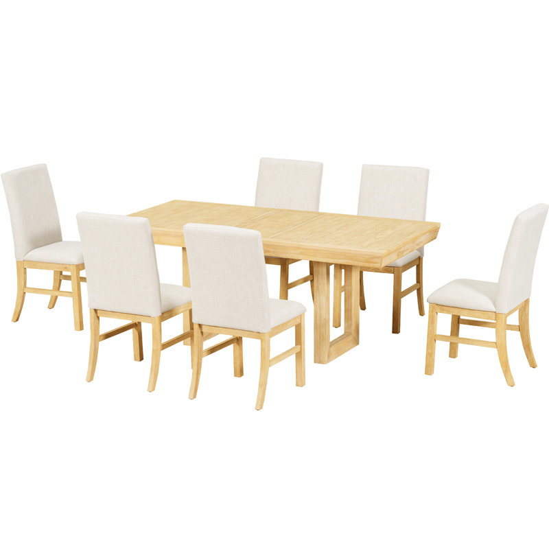 7 tables de salle à manger en bois d'hévéa - table extensible 12 po à rallonge en forme de papillon