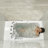 Ella Monaco 32"x52" Acrylic Air and Hydro Massage Walk-In Bathtub with Right Outward Swing Door, 5 Piece Fast Fill Faucet, 2" Dual Drain-92952886