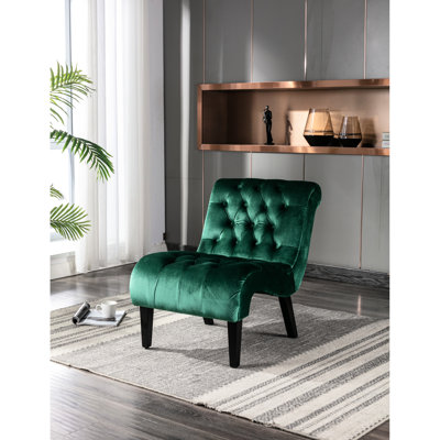 Fauteuil d'appoint en velours pour chambre à coucher et salon