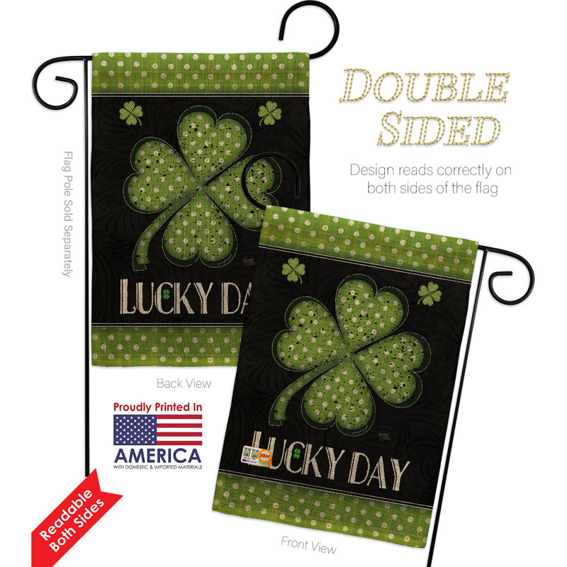 Double Sided 18.5'' H x 13'' W Polyester St. Patrick's Day Flag Set