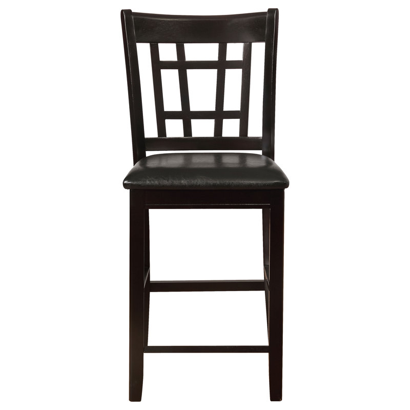 Junhee - Qualité exceptionnelle - Chaise de comptoir en bois noir et espresso Junhee (ensemble de 2)