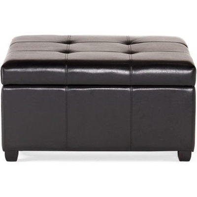 35Inch Storage Ottoman,Large Square Ottoman Bench With Storage,Tufted Ottomans Footstool For Living Room