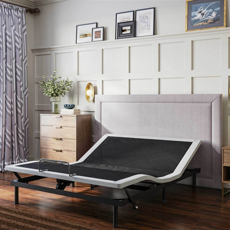 Base de lit simple simple TG - aucun sommier nécessaire, installation facile en quelques minutes avec 2 moteurs et télécommande sans fil