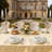 12 Piece Embossed Bone China Dinnerware Set In White, Service For 4