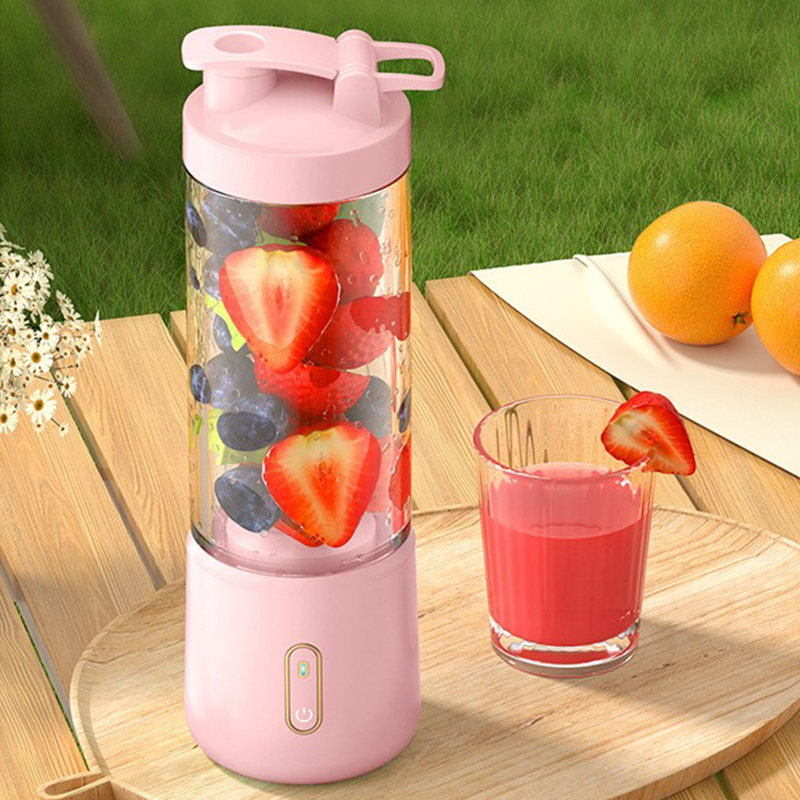 Mélangeurs portatifs, pour shakes et presse-fruits USB rechargeables avec 6 pales, mélangeurs à main pour les voyages sportifs et à l'extérieur