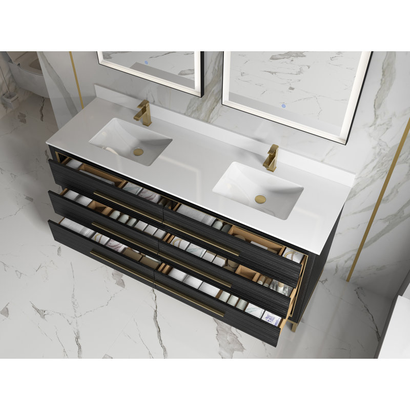 Ensemble de meuble-lavabo double 72 po Emilis
