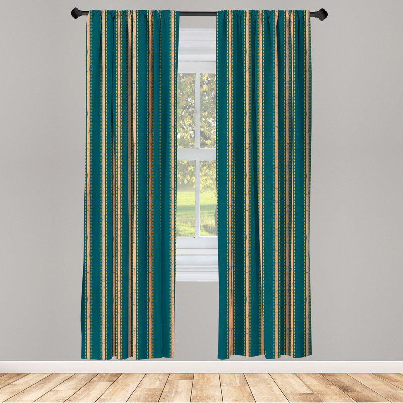 Striped Semi-Sheer Rod Pocket Curtain Panels, 28" x 84"