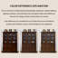 Armoire à vin verticale en bois massif à deux niveaux 62,99 "avec portes vitrées et rangement à plusieurs tiroirs