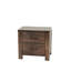 Table de chevet en bois avec finition chêne et table de chevet en bois avec 2 tiroirs