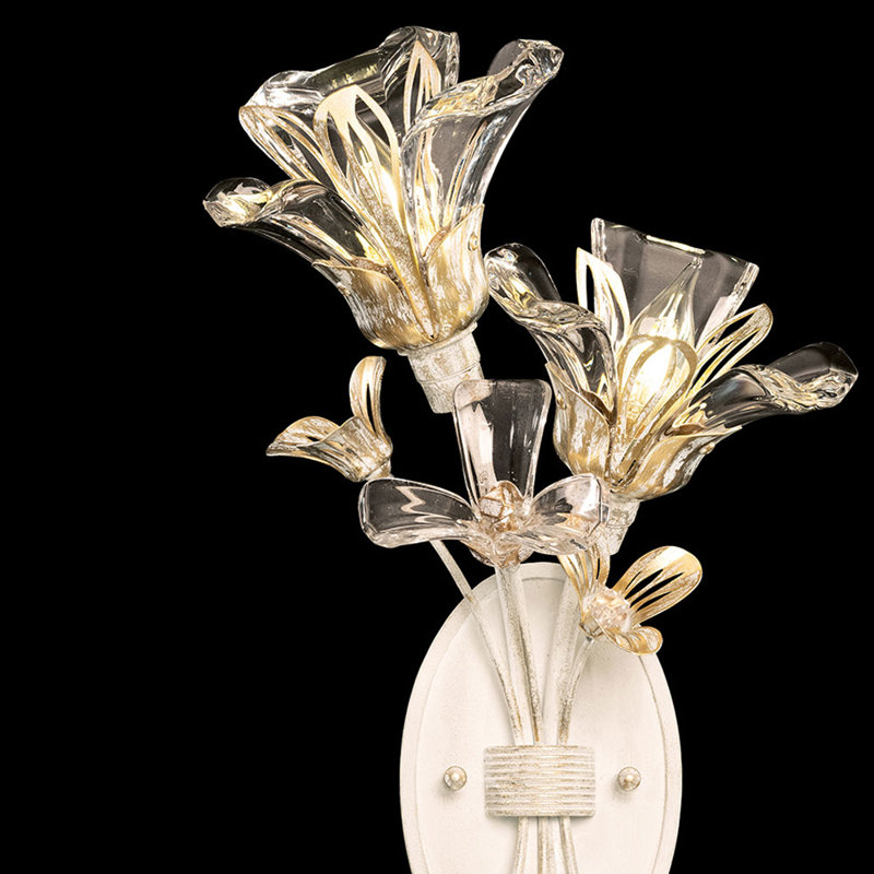 Azu Armed Sconce, White Gesso