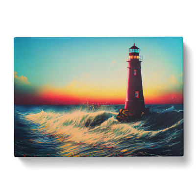 Painted Lighthouse Vol.2 - Wrapped Canvas Print