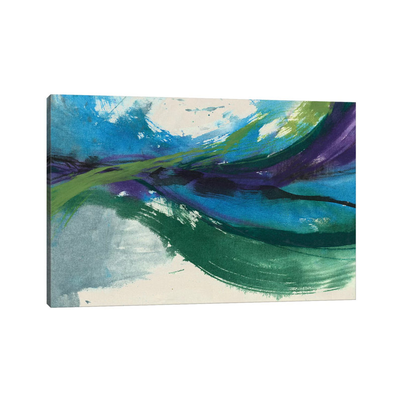 Undulating Citron II by Jennifer Goldberger - Wrapped Canvas Print, 152.5 cm H x 101.5 cm W