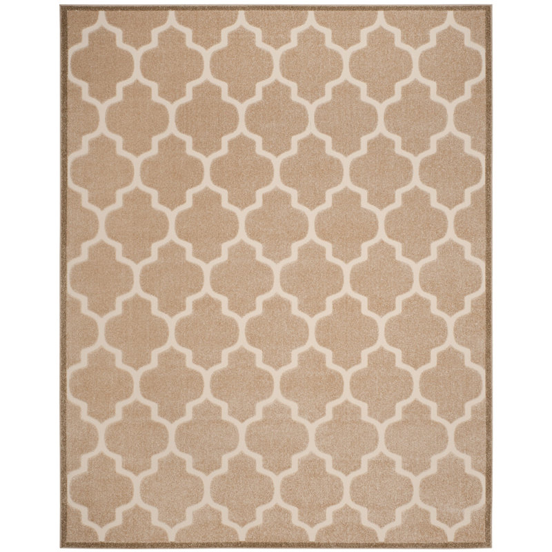 Tapis intérieur / extérieur beige clair / crème Bryan, Rectangle 8 pi x 11 pi 2 po
