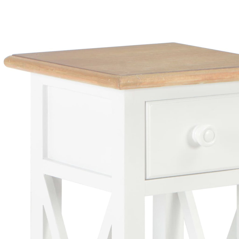 Luna End Table, White