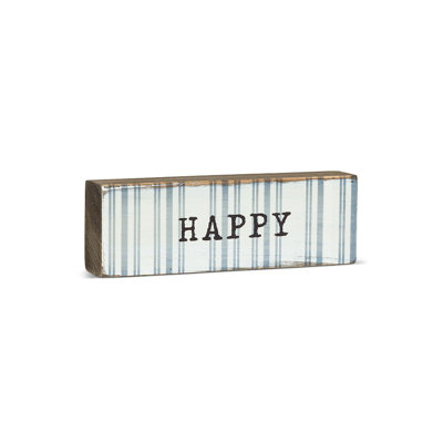 Enseigne en bloc empilable Happy faircloth