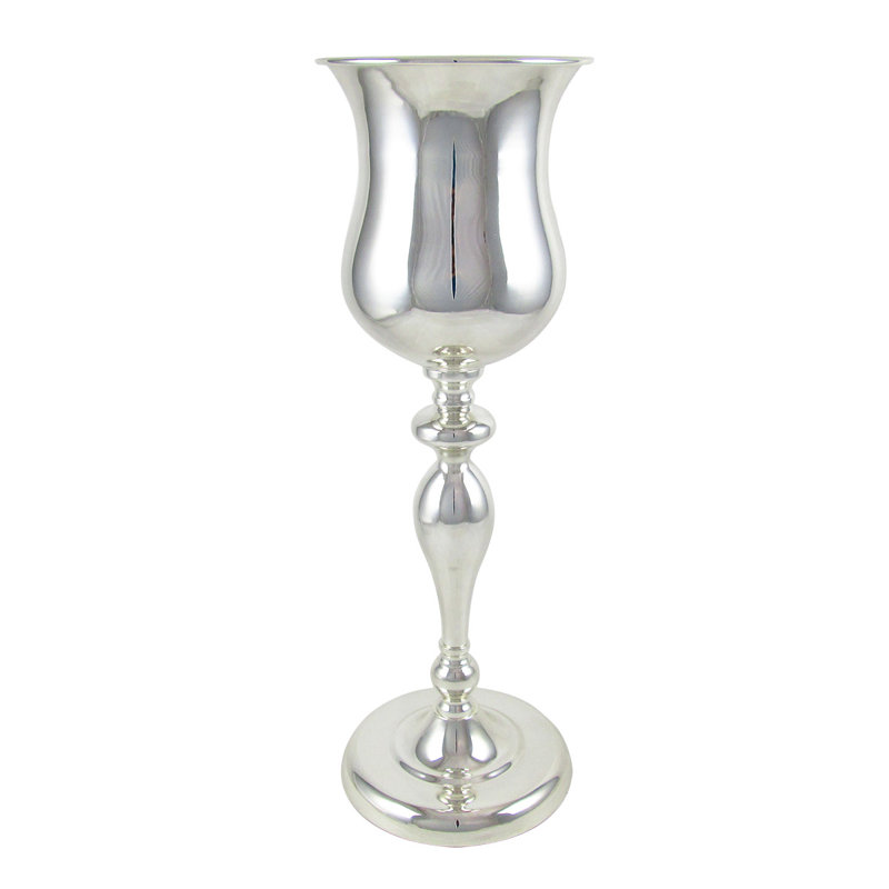 Vase de sol Allenhurst, H 25 po x l 8 po x p 8 po, Argent