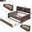 Wooden Captain Daybed Bed with Built-in Bookshelves-490314533-490314531