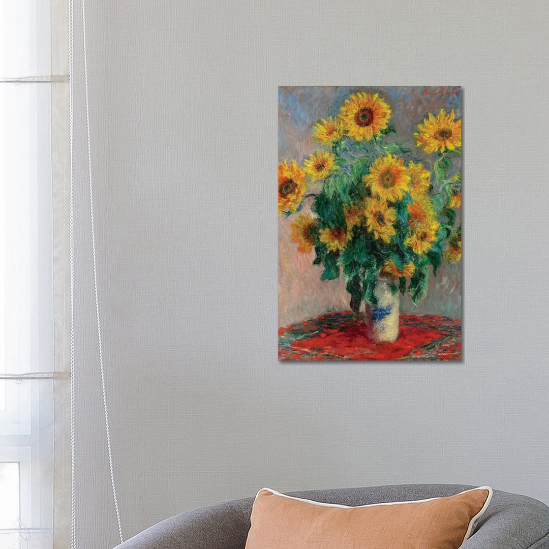 Bouquet of Sunflowers, 1881 by Claude Monet - Painting Print on Canvas