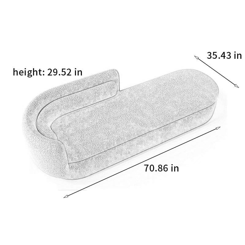 Chaise confortable de haute qualité, Accoudoir à gauche (vu de face)