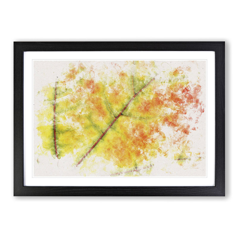 The Leaf of a Sycamore Tree - Picture Frame Painting Print, Walnut Framed, 45cm H x 63cm W x 2cm D