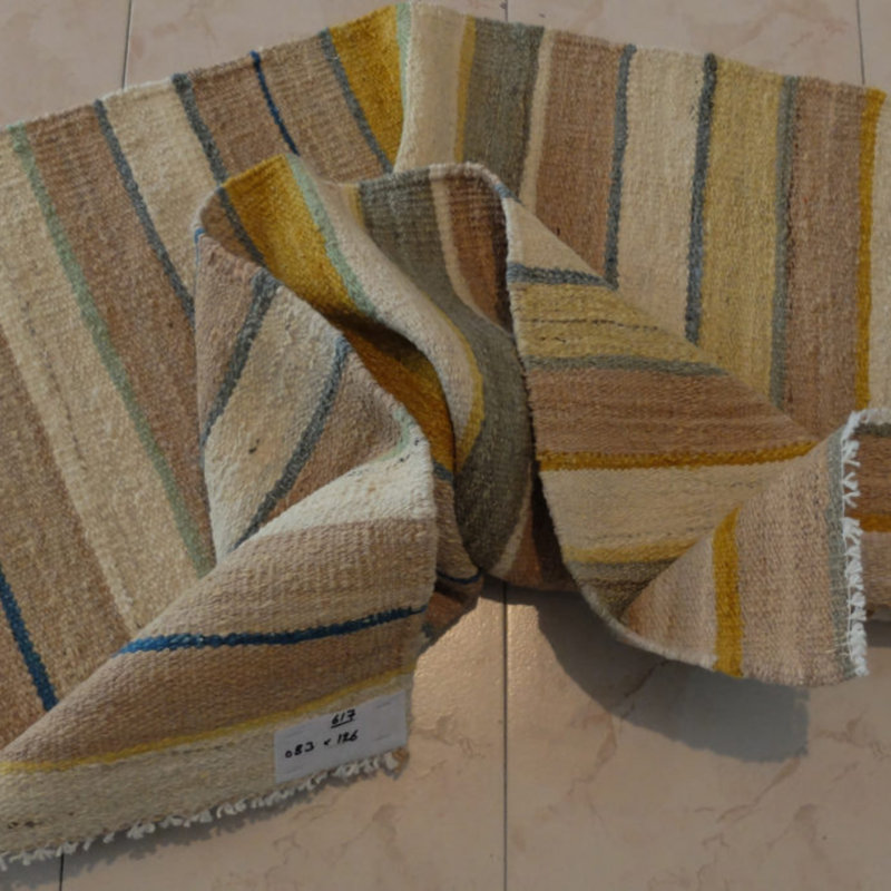 Hilbert Striped Hand Woven 80cm X 130cm Area Rug