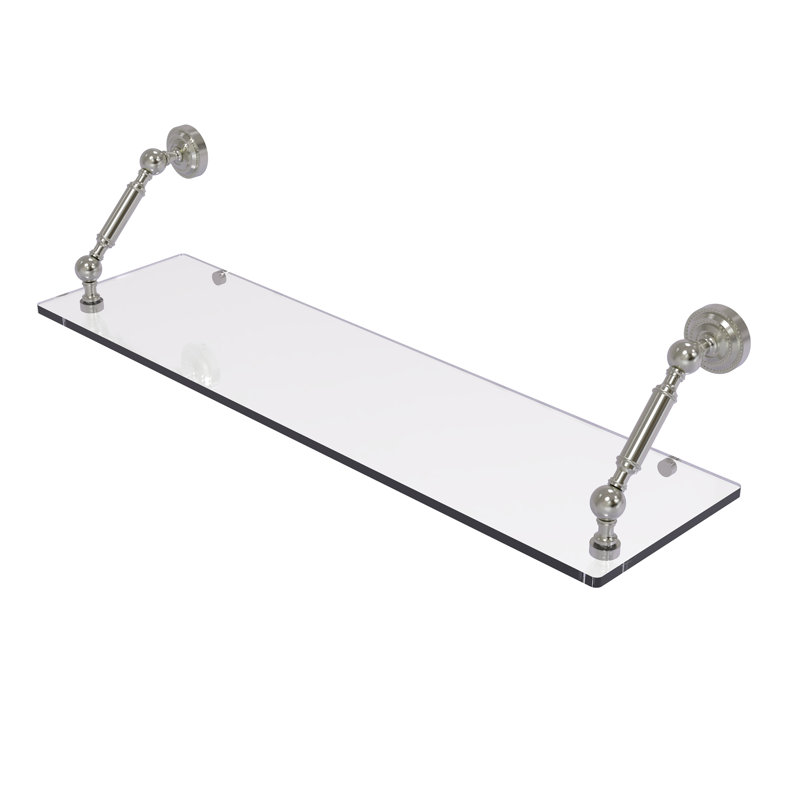 Tablette flottante Marchmont, Nickel satiné, 7.3" H x 30" W x 8" D