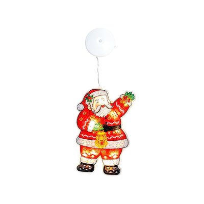 DIY Christmas Window Light LED Christmas Tree Hanging Lamp with Suction Cup Rhinestone Art Kit for Home Window Holiday Party Decor