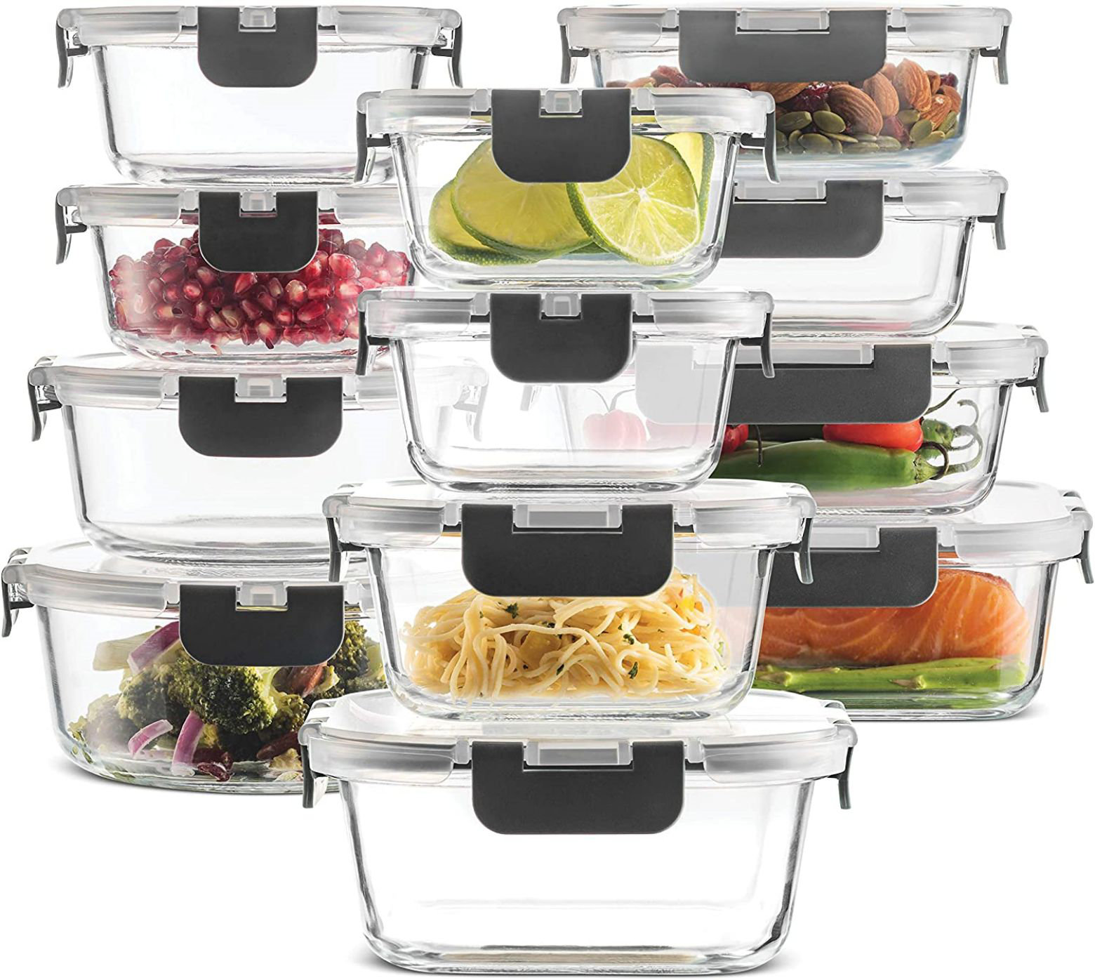 Prep & Savour Catrece 12 Container Food Storage Set