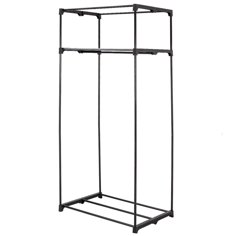 Twicken 50cm Rolling Portable Wardrobe, Black