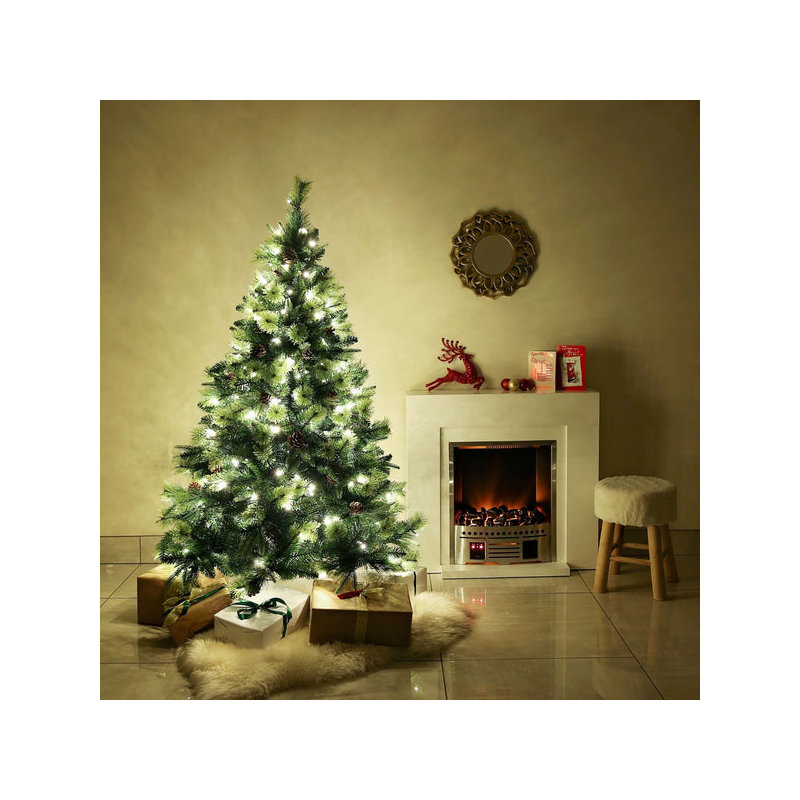 84cm H Lighted Artificial Pine Christmas Tree