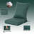 20" x 42"  Foldable Outdoor/Indoor Dining Chair Cushion with Strap  (Set of 2) -  Water Resistant Design-1510784453
