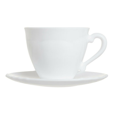 Glass Teacup and Saucer