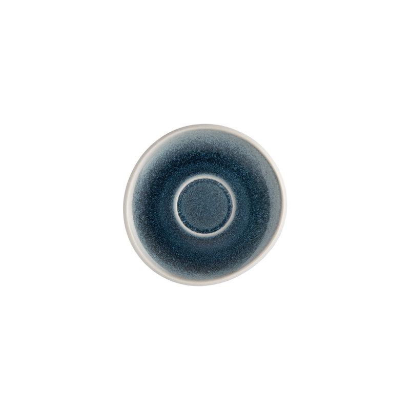 Junto Handmade Stoneware Saucer, Aquamarine
