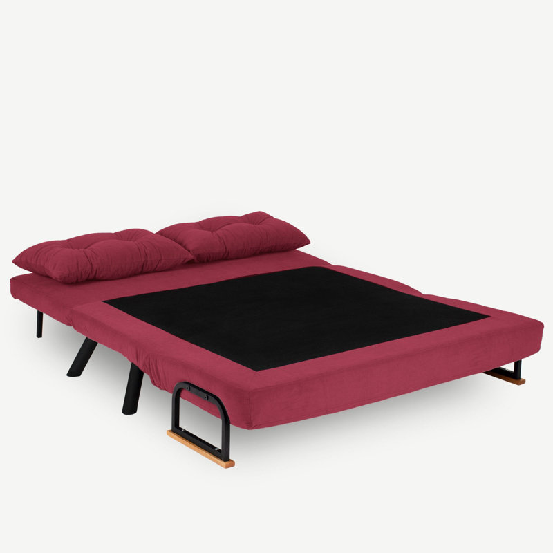 Canapé-lit rembourré 54,3 po Sherri-Ann, 100 % polyester marron