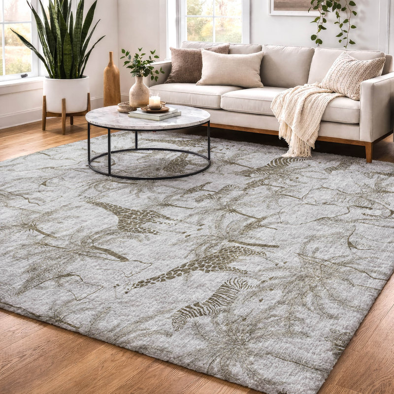 Tapis à poils longs de qualité supérieure lavable à la machine ADS202, 3 pi x 5 pi
