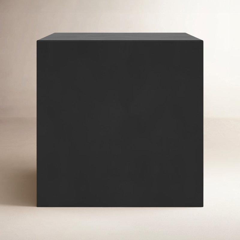 Lanser End Table, 16" H x 16" W x 16" D, Black
