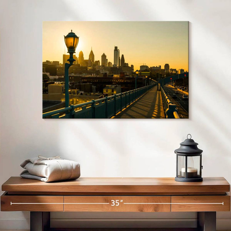 Sir Sir, Philadelphie, pont Franklin, H 16 po x l 24 po