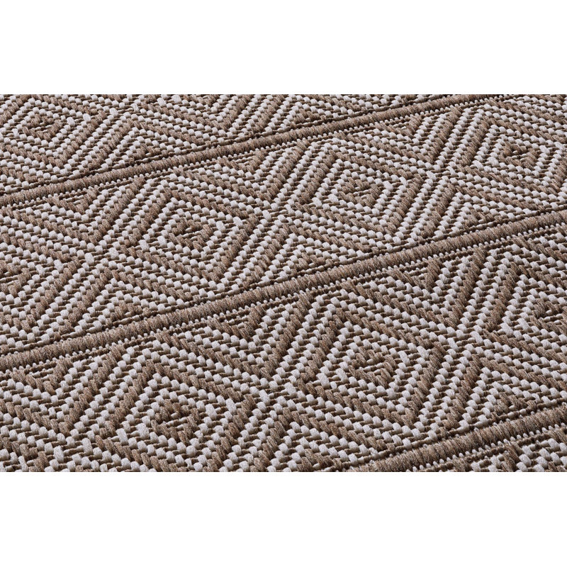 Elisha Striped Flatweave Indoor / Outdoor Area Rug, Square 200cm