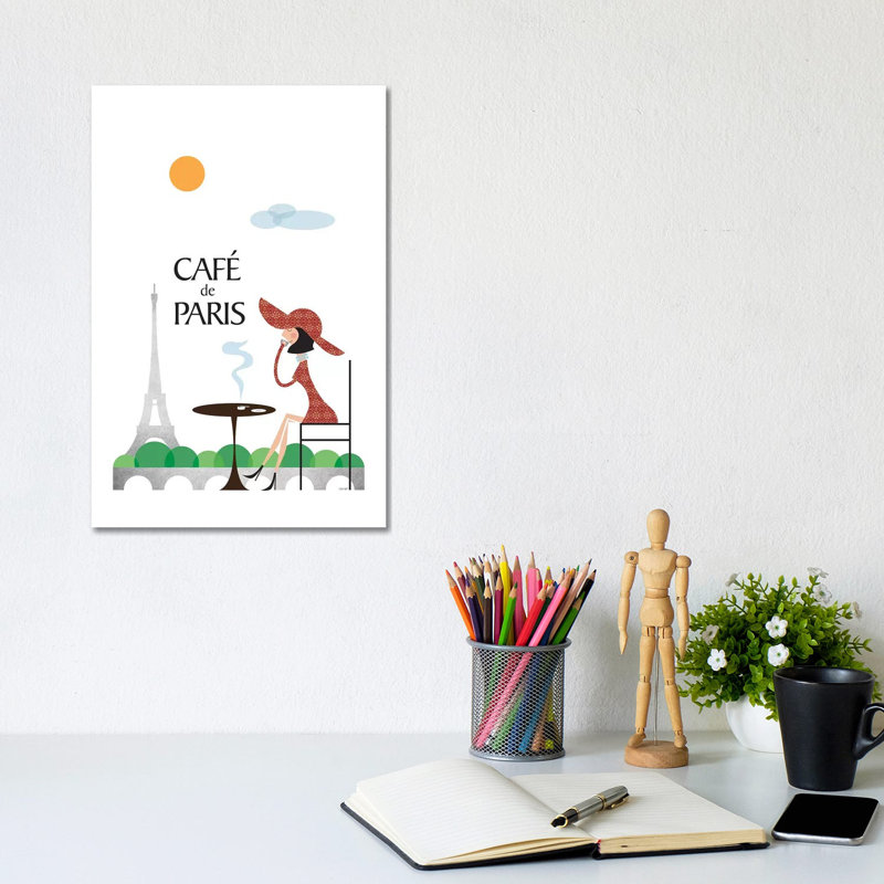Café De Paris by TomasDesign - Gallery-Wrapped Canvas Giclée on Canvas, 20.32 cm H x 30.48 cm W, Canvas