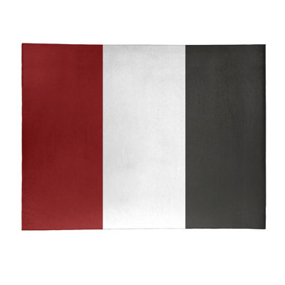 Tapis rouge/gris