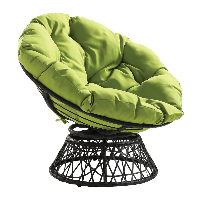 Home Furnishings Chair with 360-Degree Swivel, Black, Green