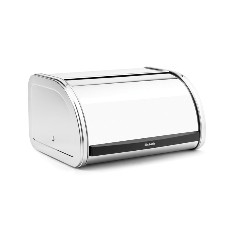 Brabantia Medium Roll Top Bread Bin, Brilliant Steel