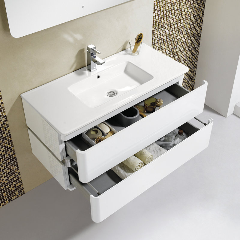Stellan 39.25'' Single Bathroom Vanity with Ceramic Top, White
