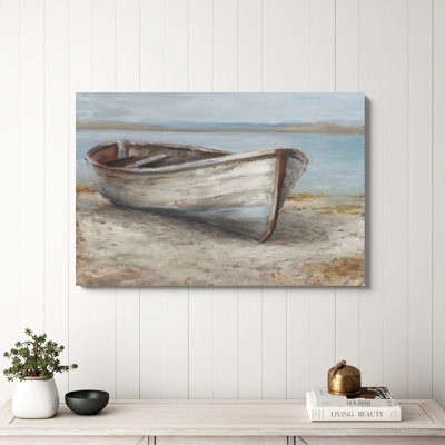 " Whitewashed Boat I " Painting Print