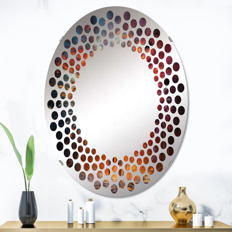 Médiation transcendantale - Miroir mural à pois - MIR115891-Ovale, 35,4 po x 23,6 po