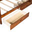 Lit superposé Twintwin en bois massif avec échelles et rangement en noyer - Mobilier de chambre à coucher de qualité pour la maison