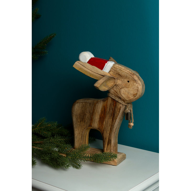 30cm Handmade Wood Animals Holiday Shaped Ornament